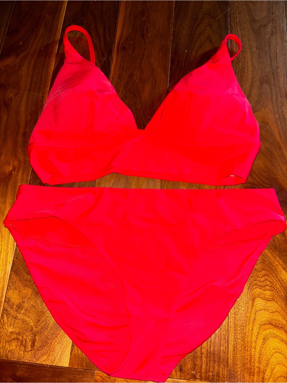 aerie Bright Red Two-Piece Bikini Set